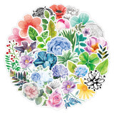 50pcs  Flower sunflower bee butterfly  graffiti stickers decorative suitcase notebook waterproof detachable stickers