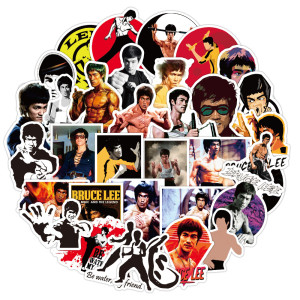 50pcs Bruce Lee  graffiti stickers decorative suitcase notebook waterproof detachable stickers