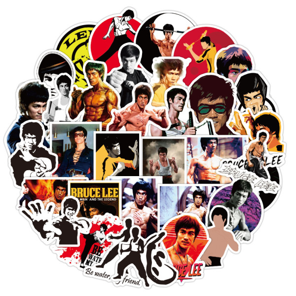 50pcs Bruce Lee  graffiti stickers decorative suitcase notebook waterproof detachable stickers
