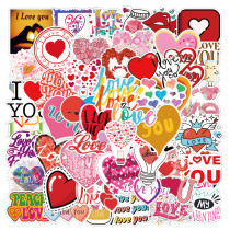 50pcs Love valentine's day  graffiti stickers decorative suitcase notebook waterproof detachable stickers