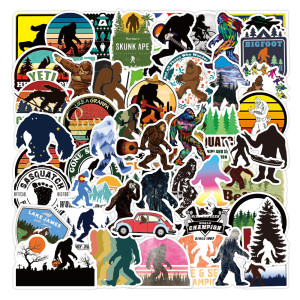 50pcs  Sasquatch  graffiti stickers decorative suitcase notebook waterproof detachable stickers