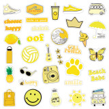 50pcs  Small fresh flower plant   graffiti stickers decorative suitcase notebook waterproof detachable stickers