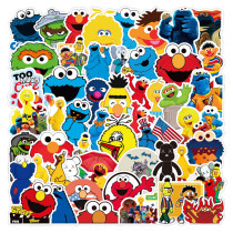 50pcs Cartoon Zhiba Street  graffiti stickers decorative suitcase notebook waterproof detachable stickers