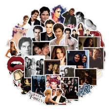 50pcs The Vampire Diaries  graffiti stickers decorative suitcase notebook waterproof detachable stickers