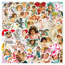 50pcs  Roman mythology cupid  graffiti stickers decorative suitcase notebook waterproof detachable stickers