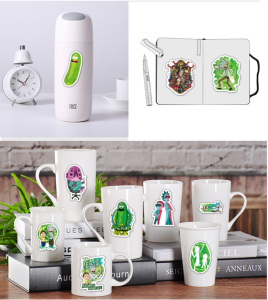 50pcs  Rick and Morty  graffiti stickers decorative suitcase notebook waterproof detachable stickers