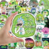50pcs  Rick and Morty  graffiti stickers decorative suitcase notebook waterproof detachable stickers