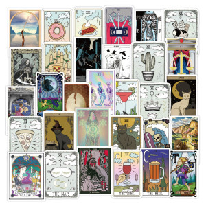 50pcs  Tarot  graffiti stickers decorative suitcase notebook waterproof detachable stickers