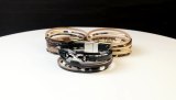 Leopard Printed Pearl Copper Tube Figure 8 Accessories Multilayer Magnetic Leather Bracelet