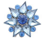 20MM  blue design enamel Rhinestone Metal snap buttons