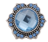 20MM  blue design enamel Rhinestone Metal snap buttons