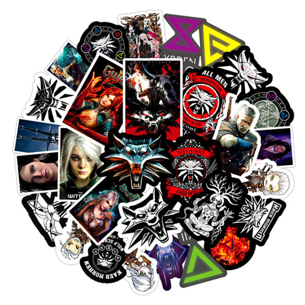 50pcs  Wizard  games  graffiti stickers decorative suitcase notebook waterproof detachable stickers