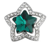 20MM green design enamel Rhinestone Metal snap buttons