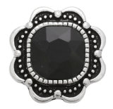 20MM Black and white design enamel Rhinestone Metal snap buttons