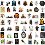 50pcs  classic movie  graffiti stickers decorative suitcase notebook waterproof detachable stickers