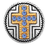 20MM  blue design enamel Rhinestone Metal snap buttons