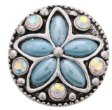 20MM  blue design enamel Rhinestone Metal snap buttons