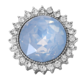 20MM  blue design enamel Rhinestone Metal snap buttons