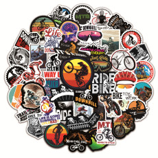 50pcs  Mountain bike outdoors  graffiti stickers decorative suitcase notebook waterproof detachable stickers