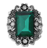 20MM green design enamel Rhinestone Metal snap buttons