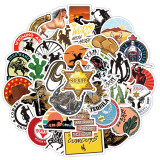50pcs  Cowboy  graffiti stickers decorative suitcase notebook waterproof detachable stickers