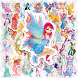 50pcs  butterfly fairy  graffiti stickers decorative suitcase notebook waterproof detachable stickers
