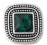 20MM green design enamel Rhinestone Metal snap buttons