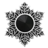 20MM Black and white design enamel Rhinestone Metal snap buttons