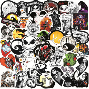 50pcs  Soul Night Halloween  graffiti stickers decorative suitcase notebook waterproof detachable stickers