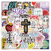 50pcs  Prayer Classics  graffiti stickers decorative suitcase notebook waterproof detachable stickers