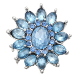 20MM  blue design enamel Rhinestone Metal snap buttons