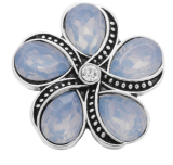 20MM  blue design enamel Rhinestone Metal snap buttons
