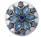 20MM  blue design enamel Rhinestone Metal snap buttons