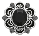20MM Black and white design enamel Rhinestone Metal snap buttons
