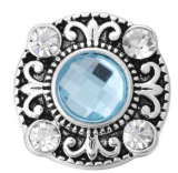 20MM  blue design enamel Rhinestone Metal snap buttons