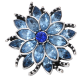 20MM  blue design enamel Rhinestone Metal snap buttons