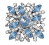 20MM  blue design enamel Rhinestone Metal snap buttons