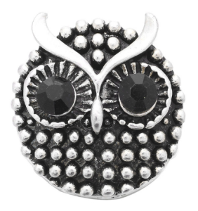 20MM Black and white design enamel Rhinestone Metal snap buttons