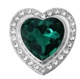 20MM green design enamel Rhinestone Metal snap buttons