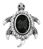 20MM Black and white design enamel Rhinestone Metal snap buttons