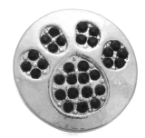 20MM Black and white design enamel Rhinestone Metal snap buttons