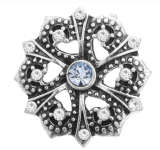 20MM  blue design enamel Rhinestone Metal snap buttons