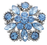 20MM  blue design enamel Rhinestone Metal snap buttons