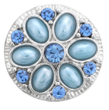20MM  blue design enamel Rhinestone Metal snap buttons