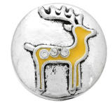 20MM  yellow design enamel Rhinestone Metal snap buttons