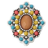 20MM  yellow design enamel Rhinestone Metal snap buttons