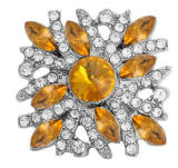 20MM  yellow design enamel Rhinestone Metal snap buttons
