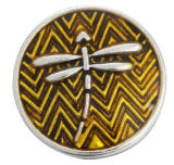 20MM  yellow design enamel Rhinestone Metal snap buttons
