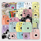 50pcs Cartoon camera  graffiti stickers decorative suitcase notebook waterproof detachable stickers