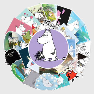 50pcs Cartoon hippo  graffiti stickers decorative suitcase notebook waterproof detachable stickers